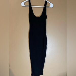 Naked Wardrobe Classic Black Midi Dress